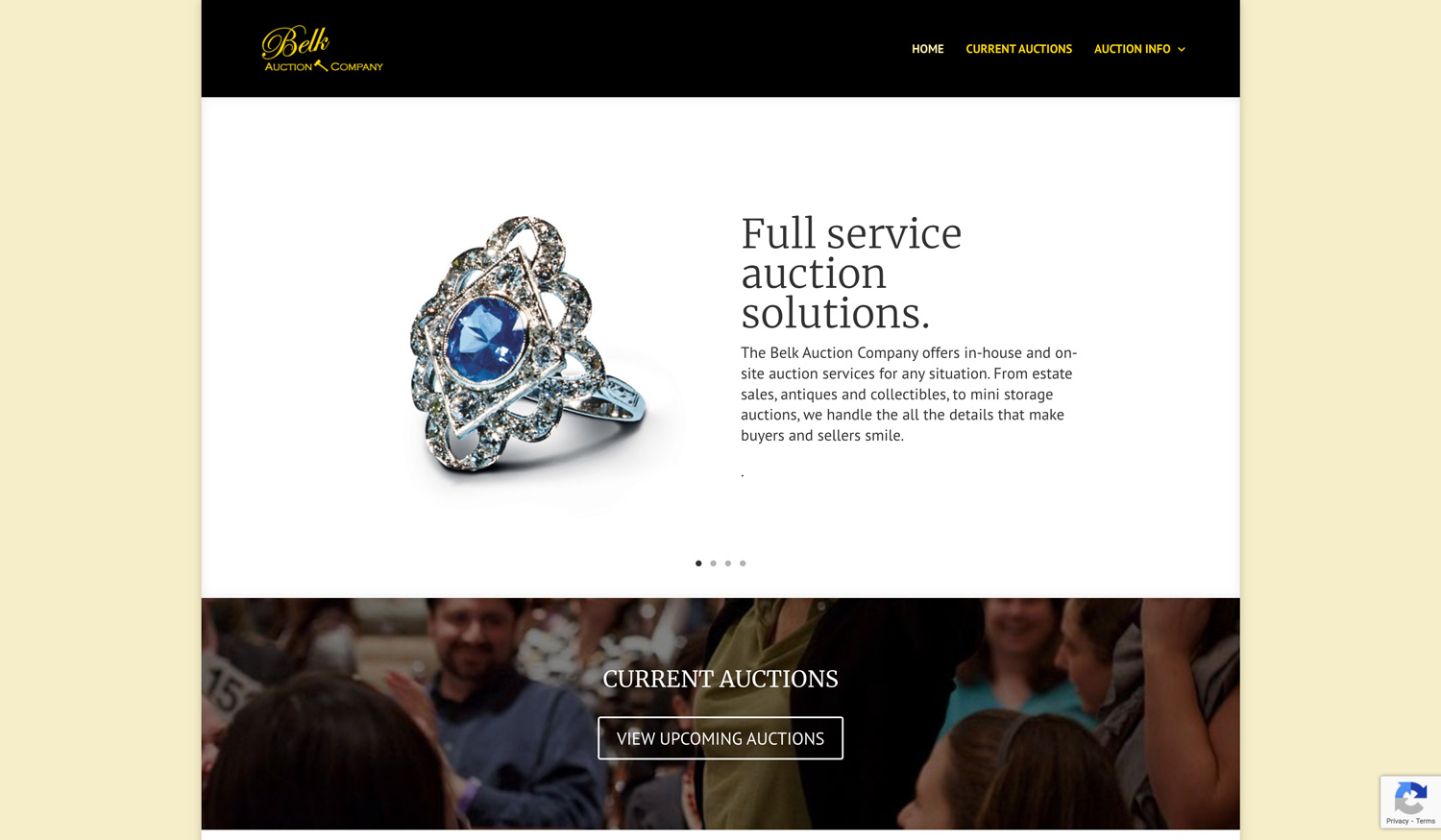 Website Screenshot of Belk Auction