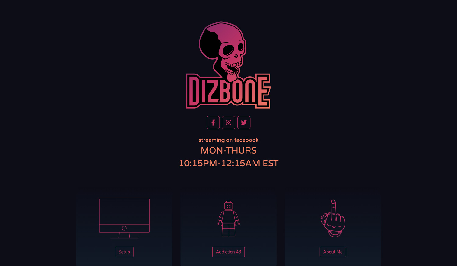 Website Screenshot of Dizbone