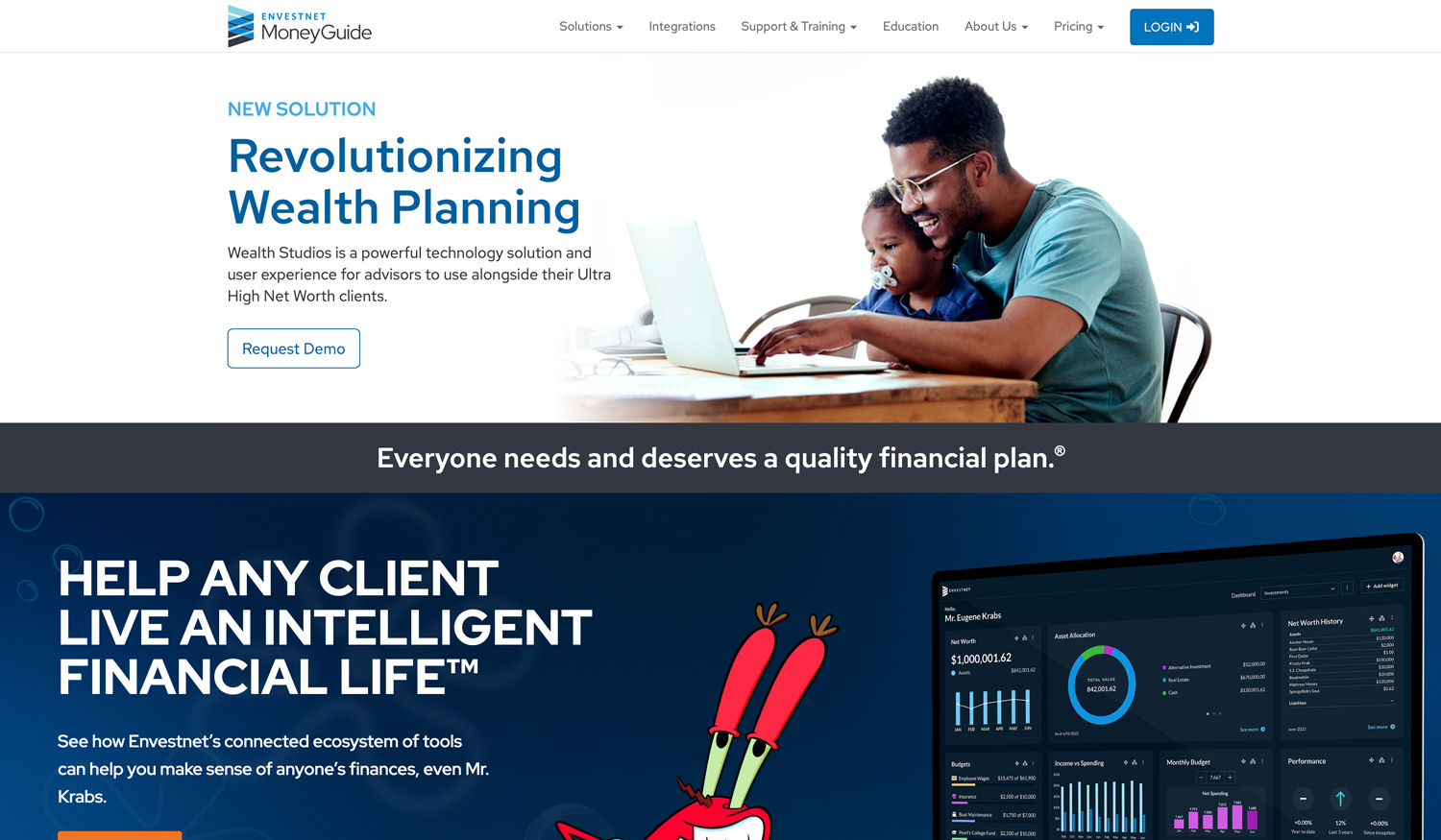 Website Screenshot of MoneyGuidePro